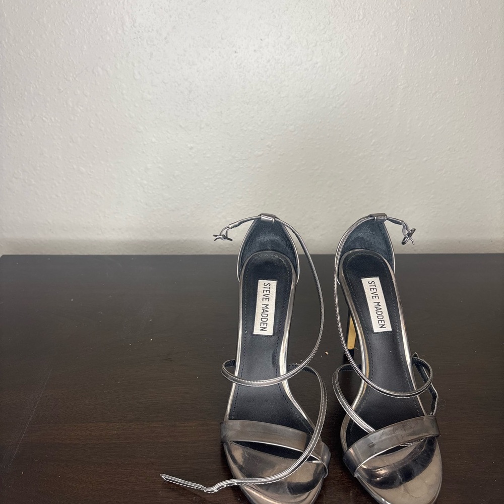 Steve Madden Black Strappy Heels with Slingback